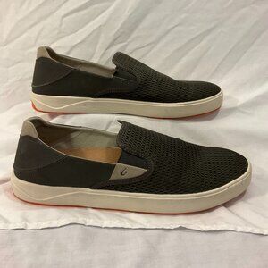 OluKai Lae'ahi Slip On Mesh Sneakers Gray, Men's SZ 13